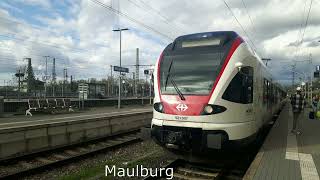 SBB Ansagen SBahn Linie S5 von Weil am Rhein bis Zell Wiesental [upl. by Nimra122]