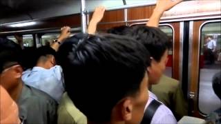 Ride in the Pyongyang Metro [upl. by Lenahs]