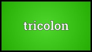 Tricolon Meaning [upl. by Devin603]