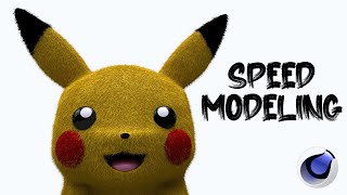 REALISTIC HAIRY PIKACHU SPEED MODELLING IN CINEMA 4D [upl. by Willett799]