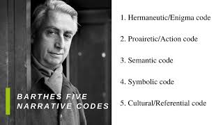 Roland Barthes  Five narrative codes  UGC NET  English Literature [upl. by Ydolem]