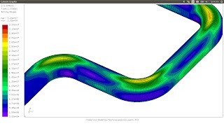 CalculiX  Pipline Under Temperature Load [upl. by Machos]