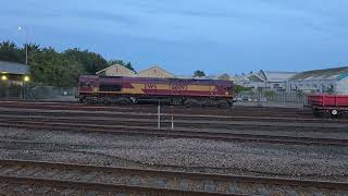 02 EWS Class 66 manoeuvring at Eastleigh Yard 5 October 2024 [upl. by Pacificia]