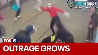 Outrage after migrants attack on NYPD officers [upl. by Arne]