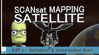 Mapping with SCANSat  KSP Modded Career [upl. by Rahel]