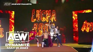 Bandido amp Lucha Bros entrance with Alex Abrahantes AEW Dynamite May 31 2023 [upl. by Giles]