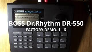 BOSS DrRhythm DR550 FACTORY DEMO 1  6 [upl. by Misti]