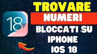 Come trovare numeri bloccati su iPhone  iOS 18 [upl. by Siurtemed]