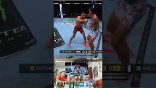 REACTION KO TOPURIA A HOLLOWAY  UFC 308  Topuria vs Holloway  FIRST KO HOLLOWAY CAREER ufc [upl. by Gian]