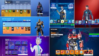 Evolution of Fortnite Battle Pass Chapter 1 Season 2  Chapter 4 Season 3 [upl. by Jesh494]