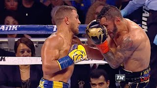 ON THIS DAY VASILIY LOMACHENKO SURVIVES KNOCKDOWN amp STOPS JORGE LINARES WITH BRUTAL BODY SHOT [upl. by Melody]