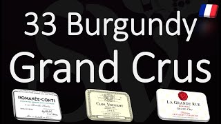 The 33 Grand Cru Wines from Burgundy  Complete List  French Pronunciation [upl. by Schweitzer216]