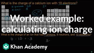 Worked example calculating ion charge  High school chemistry  Khan Academy [upl. by Azila]