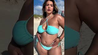 Curvy Female Models Take Over The Beach In Bikinis [upl. by Walkling365]