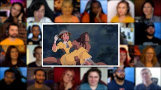 Tarzan saves Jane from baboons  Tarzan  1999  Reaction Mashup  tarzan [upl. by Eleazar]