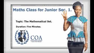 JSS 1 Maths Lesson 31 The Mathematical Set Like Share And Subscribe [upl. by Mechelle]