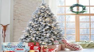 FairyHaus Christmas Tree Prelit 75 ft Realistic Flocked Christmas Tree with 400 Review [upl. by Niraj]