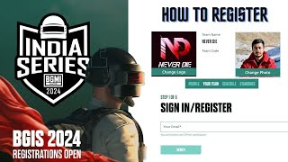 BGIS Registration Process  BGIS 2024 Register Your Team  Step By Step Explained In Game Qualifier [upl. by Bart]