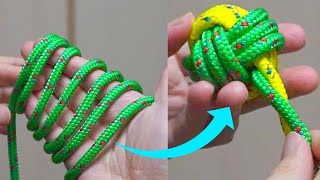 How to tie the TwoTone Monkey Fist Knot It can be used as a dog toy [upl. by Haidabo]