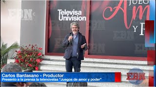 CARLOS BARDASANO presento quotJuegos de amor y poderquot nuevo melodrama de Televisa 🙋‍♂️📺 [upl. by Enaillil]