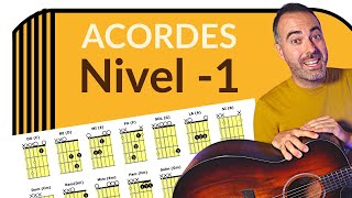 ACORDES FÁCILES de Guitarra para PRINCIPIANTES 1ª Tabla 👍 DESDE CERO [upl. by Kato]