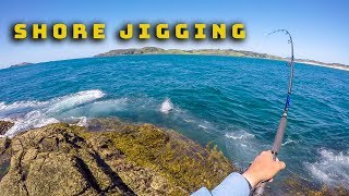 How to catch fish Shore Jigging  the rod reel lures and technique [upl. by Warrick]