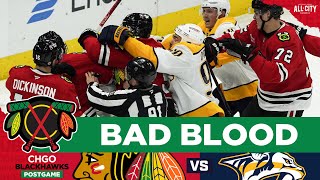 Connor Bedard scores but the Blackhawks lose to Nashville Predators  CHGO Blackhawks POSTGAME [upl. by Meeka]