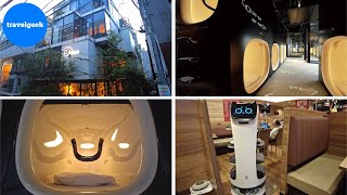 Futuristic Capsule Hotel Experience in Tokyo Japan  SLEEP LAB Akasaka [upl. by Nedap]