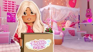 📦DECORATING my DORM ROOM in ROYALE HIGH💗 [upl. by Olatha142]