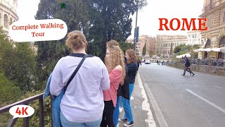 Rome Italy Walking Tour 4K 60fps  2023 romevlog italyvlog [upl. by Oivlis]