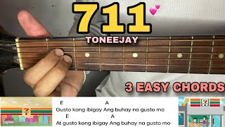 711  TONEEJAY EASY GUITAR TUTORIAL [upl. by Llenehs]