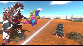 Gojira VS Super Hero Battle ARBS Animal revolt Battle Simulator [upl. by Jaquelin]