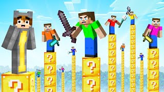 Lucky Block Pillars with Fans is CHAOS in Minecraft [upl. by Gustie]