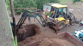 jcb work backhoe loader work to Home 🏡 water tank work tractor loading backhoe loader youtubeshorts [upl. by Leticia]