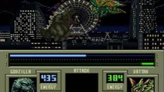 SNES  Super Godzilla  Godzilla vs Battra [upl. by Ardnahcal212]