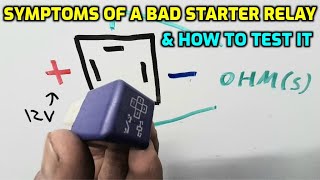 SYMPTOMS OF A BAD STARTER RELAY amp HOW TO TEST IT [upl. by Margherita]