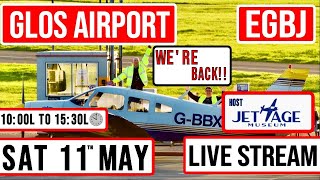 Glos Airport EGBJ  Live Stream Relaunch no ATC Saturday 11th May 1000L✈️ [upl. by Eivets]