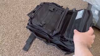 QTampQY 45L Military Tactical Backpacks Molle Army Assault Pack 3 Day Bug Out Bag Hiking Treeking Ruck [upl. by Benkley363]