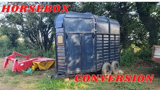 CONVERTING HORSEBOX FOR CAMPING [upl. by Araccat]