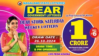 LOTTERY SAMBAD DEAR 8 PM 26102024 NAGALAND LOTTERY LIVE DEAR LOTTERY LIVE LOTTERY SAMBAD LIVE [upl. by Jepum]