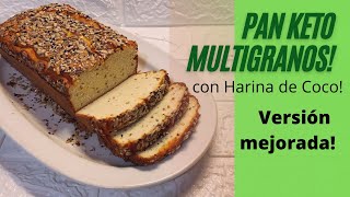 Pan Keto Harina de Coco versión Mejorada 🤗💚🍞 [upl. by Sivia29]