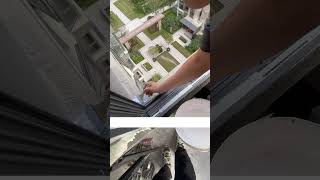 The whole process of installing sliding windows to seal balconies [upl. by Eugenius]