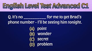 English level Test Advanced C1English grammar quizEnglish quizzes [upl. by Aldarcie]