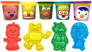 PlayDoh Pororo the Little Penguin 뽀로로 Surprise Toys Loopy Rody Tongtong Pororo Petty Learn Colors [upl. by Mireielle]