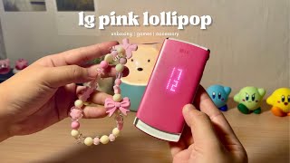 unboxing the cute lg lollipop flip phone in 2024 🎀 [upl. by Ttehc]