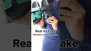 REAL vs FAKE Hermès Chyprè sandals 🔎 realvsfake authentication hermes [upl. by Rekcut875]