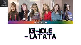 GIDLE 여자아이들  LATATA Piano Cover Color Coded Lyrics Eng\Rom\Indo [upl. by Ahsiekan]