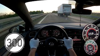 VW GOLF 7 GTI MK7 GERMAN AUTOBAHN NO LIMIT TOP SPEED TESTDRIVE [upl. by Thorne]