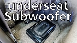 underseat subwoofer Kenwood KSCSW11 review and sound test [upl. by Lori]