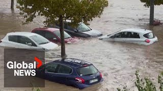 France floods Red alerts issued in several regions as floodwaters overcome city streets [upl. by Kiryt941]